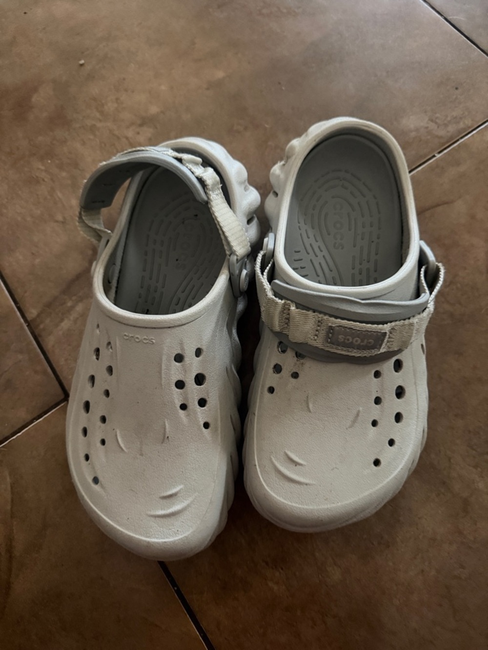 CROCS Kids Classic Clog Sandals in Light Gray